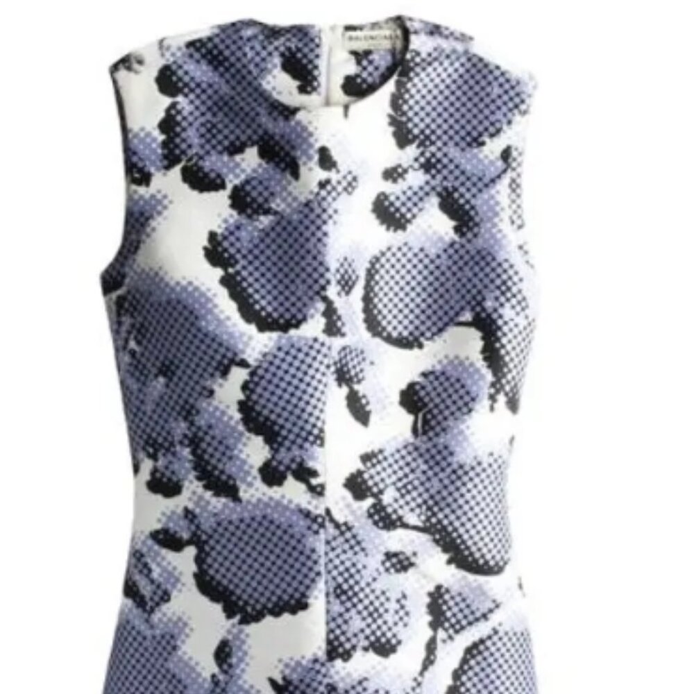 NWOT Balenciaga Blue Mini Dress Runway M FR40 $1050